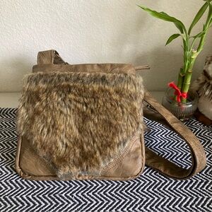 Faux Fur small crossbody bag (NWOT)